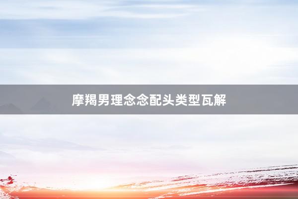 摩羯男理念念配头类型瓦解
