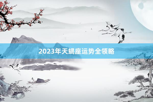 2023年天蝎座运势全领略